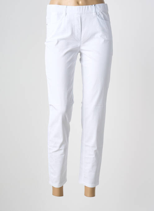 Jegging țesătură poplin mărime normală alb STARK femme