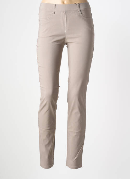 Jegging țesătură poplin mărime normală maro STARK femme