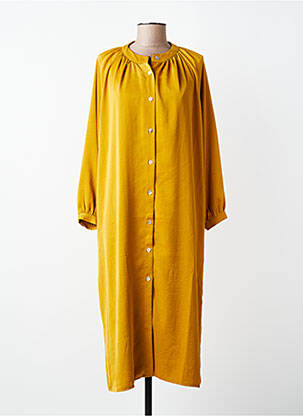 Rochie midi mâneci lungi mâneci lungi galben SCARLET ROOS femeie
