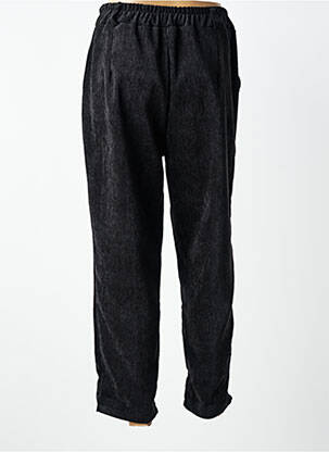 Pantalon drept talie elastică mărime normală negru MADE IN ITALY femeie