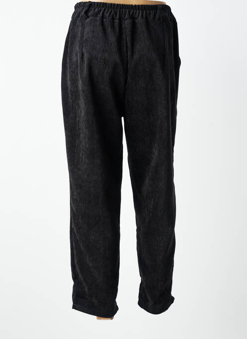 Pantalon drept talie elastică mărime normală negru MADE IN ITALY femme