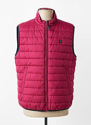 Geacă matlasată închidere cu fermoar pe față fără glugă roșu EDEN PARK homme