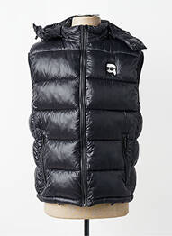 Geacă matlasată glugă cu glugă negru KARL LAGERFELD homme