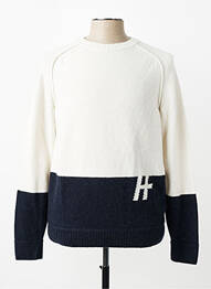 Pulover guler rotund mâneci lungi alb HECHTER STUDIO homme