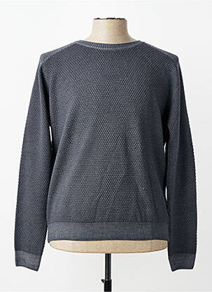 Pulover guler rotund mâneci lungi gri BOB homme