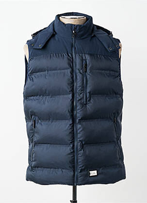 Geacă matlasată finisaj interior dublat cu glugă albastru KARL LAGERFELD homme