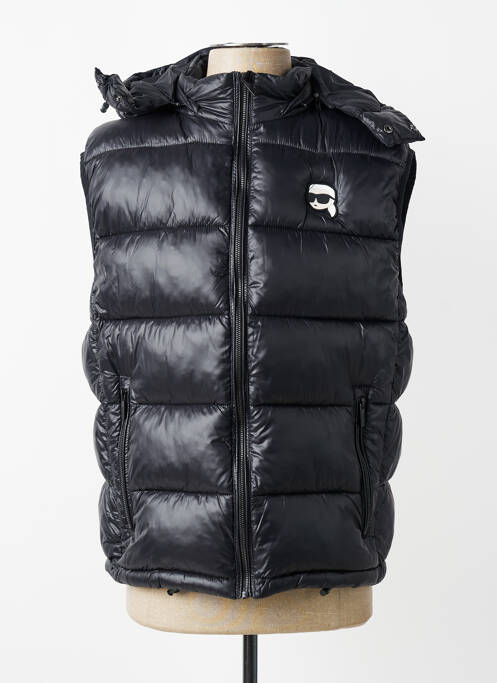 Geacă matlasată glugă cu glugă negru KARL LAGERFELD homme