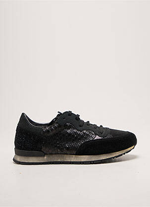 Adidași țesătură satinată toc plat până la 3 cm negru REQINS femeie