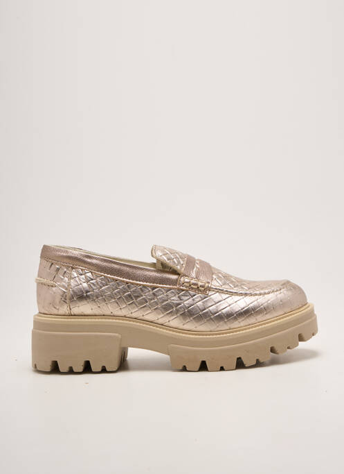 Mocasini vârf rotund toc de 4 la 6 cm auriu REQINS femme