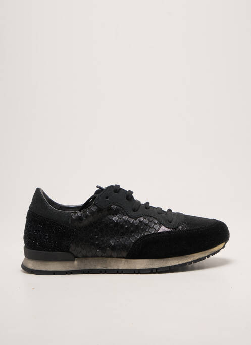 Adidași țesătură satinată toc plat până la 3 cm negru REQINS femme