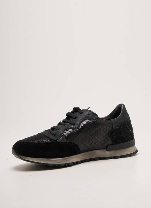 Adidași țesătură satinată toc plat până la 3 cm negru REQINS femme