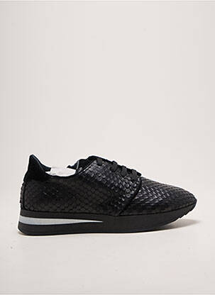 Adidași vârf rotund toc plat până la 3 cm negru REQINS femeie