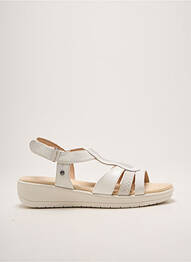 Sandale/pantofi decupați vârf deschis toc de 4 la 6 cm alb ISOTONER femme