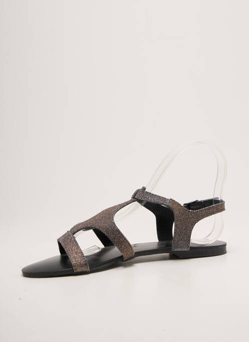 Sandale/pantofi decupați chiquet toc plat până la 3 cm argintiu REQINS femme