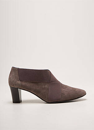 Botine/ghete vârf rotund toc de 7 la 9 cm gri ANDREA DAPHANE femeie