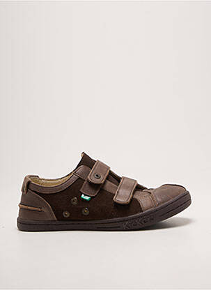 Adidași închidere cu arici vârf rotund maro KICKERS garcon