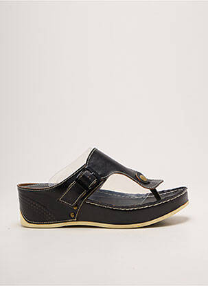 Șlapi  toc de 4 la 6 cm negru LAURA VITA femme