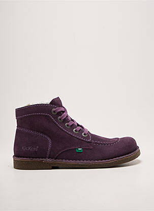 Botine/ghete toc mic toc plat până la 3 cm violet KICKERS femme