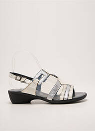 Sandale/pantofi decupați închidere cu buclă(e) toc de 4 la 6 cm alb SAIMON femme