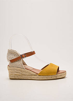 Espadrile închidere cu buclă(e) toc de 4 la 6 cm galben CARMEN SAIZ femme