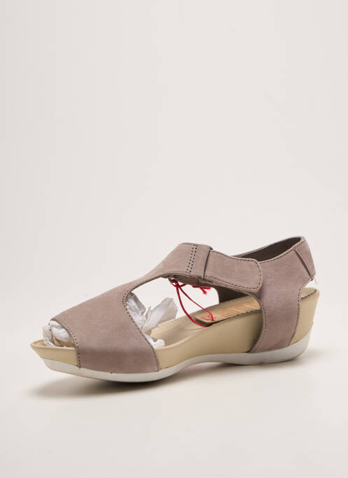 Sandale/pantofi decupați vârf deschis toc de 4 la 6 cm gri CAMPER femme