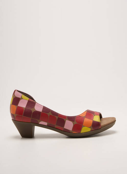 Pantofi cu toc cubanez toc de 4 la 6 cm roșu CAMPER femme