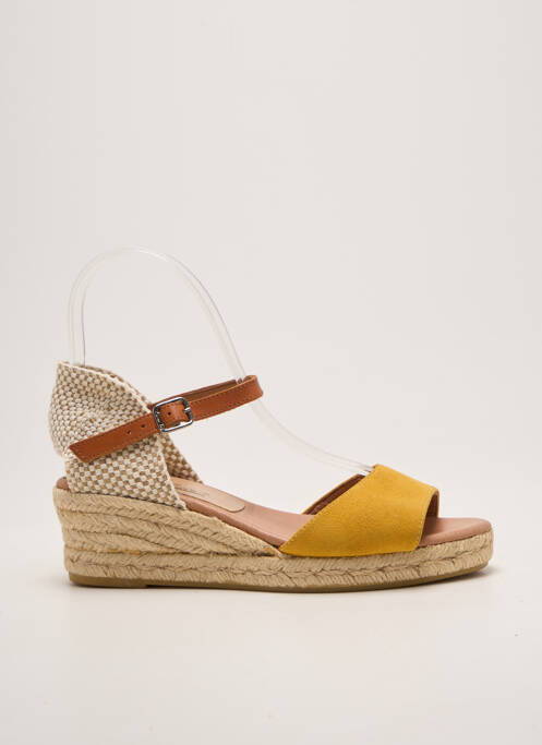 Espadrile închidere cu buclă(e) toc de 4 la 6 cm galben CARMEN SAIZ femme