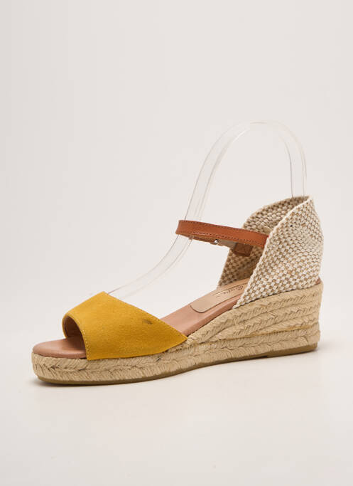 Espadrile închidere cu buclă(e) toc de 4 la 6 cm galben CARMEN SAIZ femme