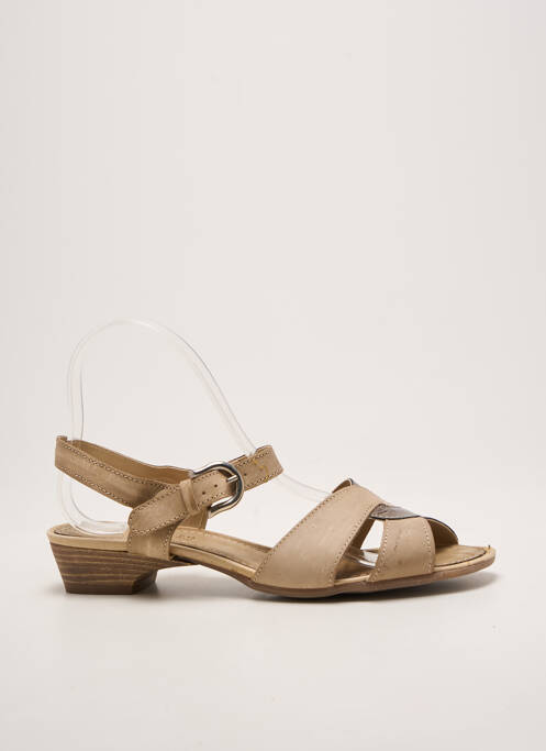 Sandale/pantofi decupați tip de talpă amortizantă toc plat până la 3 cm bej SAMOA femme