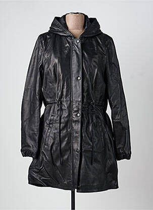 Parka mâneci lungi cu glugă negru ROSE GARDEN femeie