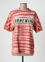 Tricou serigrafie mâneci scurte roz ROSE GARDEN femeie