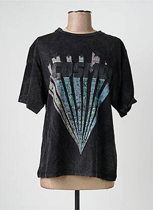 Tricou serigrafie mâneci scurte negru ROSE GARDEN femeie