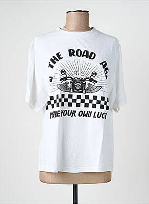 Tricou serigrafie mâneci scurte alb ROSE GARDEN femeie