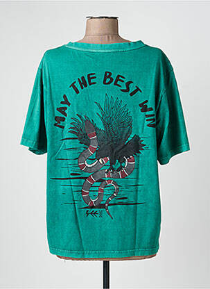 Tricou guler în v mâneci scurte verde ROSE GARDEN femeie