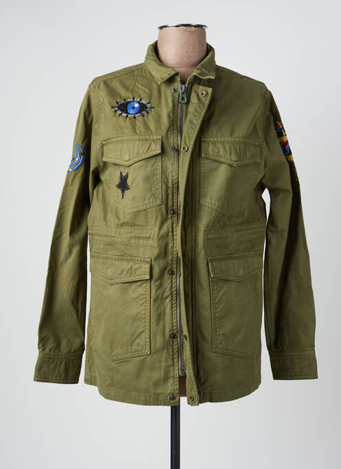 Parka mâneci lungi fără glugă verde ROSE GARDEN femme