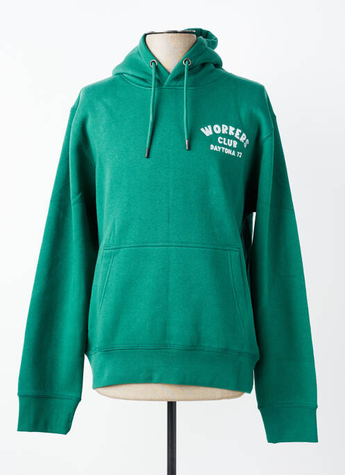 Hanorac cu glugă broderie mâneci lungi verde DAYTONA homme