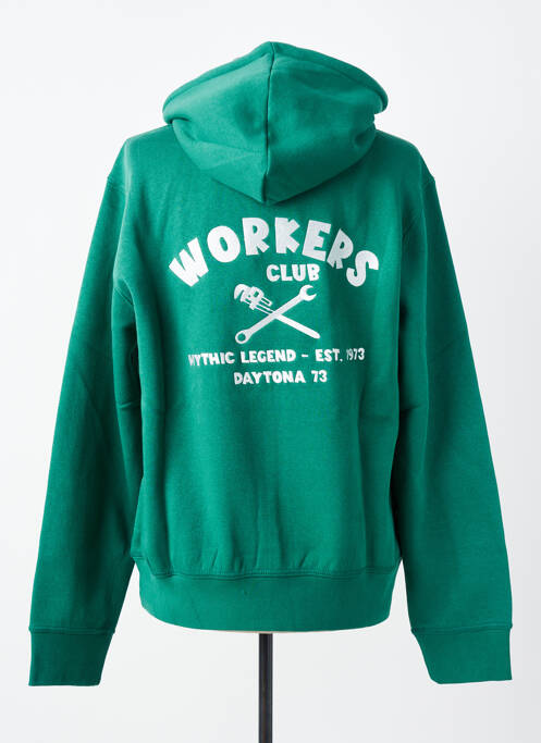 Hanorac cu glugă broderie mâneci lungi verde DAYTONA homme