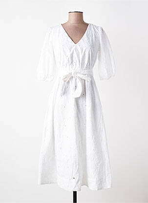 Rochie midi mâneci scurte mâneci scurte alb ESPRIT femme