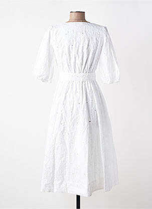Rochie midi mâneci scurte mâneci scurte alb ESPRIT femeie