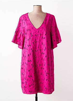 Rochie scurtă mâneci scurte mâneci scurte roz LOLA ESPELETA femme