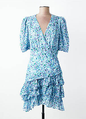 Rochie scurtă mâneci scurte mâneci scurte albastru SUNCOO femme