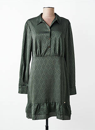 Rochie scurtă mâneci lungi mâneci lungi verde LPB femme