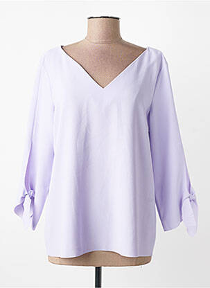 Bluză țesătură poplin mâneci lungi violet ESPRIT femeie