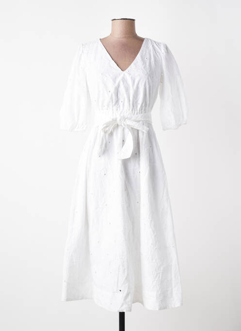 Rochie midi mâneci scurte mâneci scurte alb ESPRIT femme