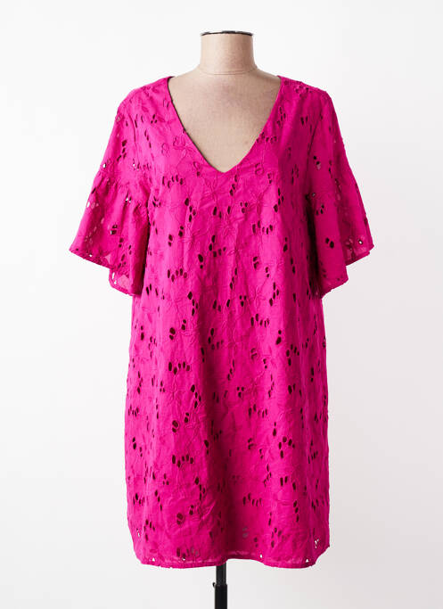 Rochie scurtă mâneci scurte mâneci scurte roz LOLA ESPELETA femme