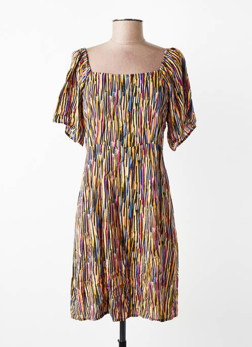 Rochie midi mâneci scurte mâneci scurte negru LOLA ESPELETA femme