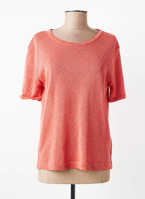 Tricou croială dreaptă mâneci scurte portocaliu LOLA ESPELETA femme