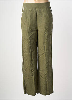 Pantalon drept talie elastică verde KOCCA femeie