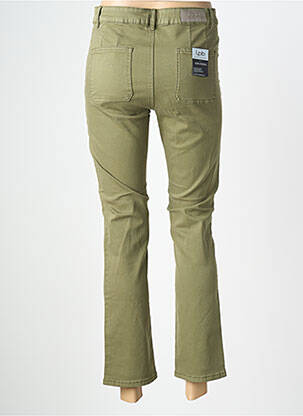 Pantalon 7/8 închidere cu fermoar sub clapetă cu nasturi verde LPB femeie