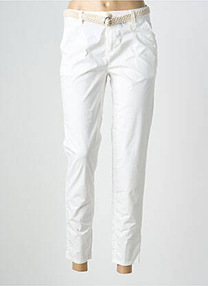 Pantalon 7/8 închidere cu fermoar sub clapetă cu nasturi alb ESPRIT femme